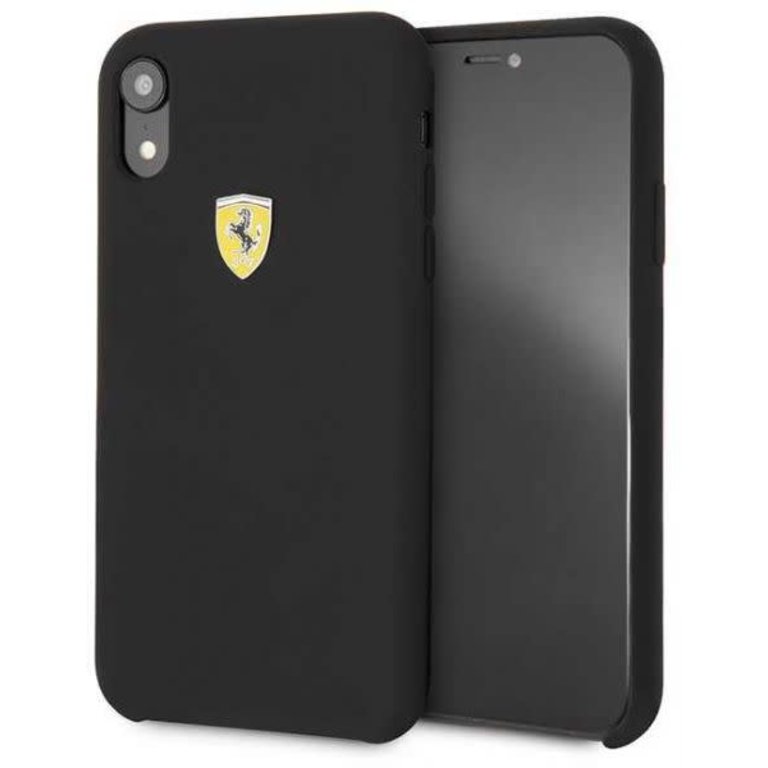 Ferrari Apple iPhone Xr TPU Beschermend Backcover hoesje - Zwart