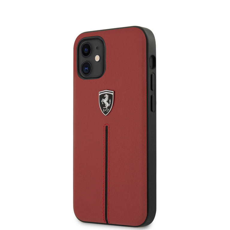 Ferrari Apple iPhone 12 Mini TPU Beschermend Backcover hoesje - Zwart