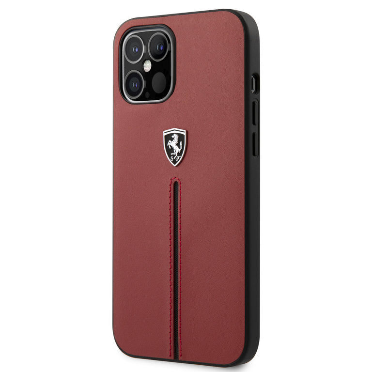 Ferrari Apple iPhone 12 Pro Max TPU Beschermend Backcover hoesje - Rood
