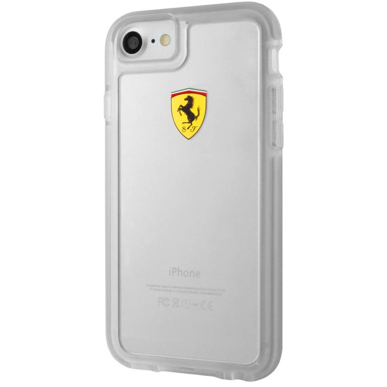 Ferrari Apple iPhone 7 Plus- 8Plus CarbonFiber Beschermend Backcover hoesje - Transparant