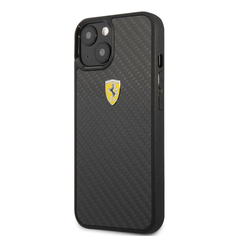 Ferrari Apple iPhone 13 TPU Beschermend Backcover hoesje - Zwart