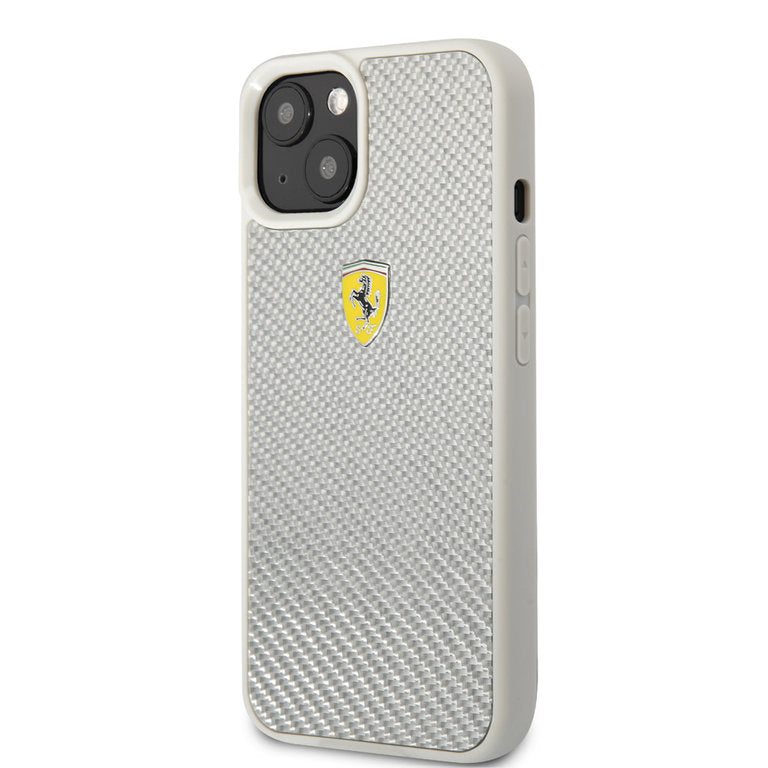 Ferrari Apple iPhone 13 TPU Beschermend Backcover hoesje - Zilver