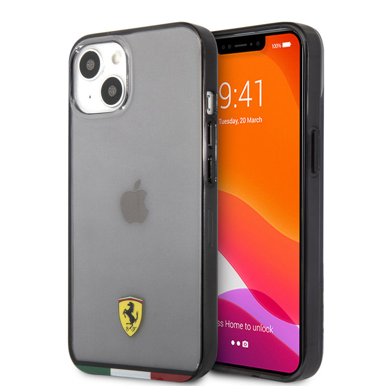 Ferrari Apple iPhone 13 Mini TPU Beschermend Backcover hoesje - Transparant