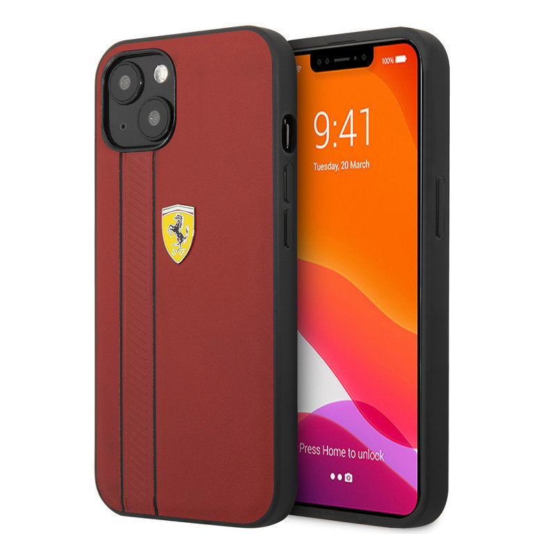 Ferrari Apple iPhone 13 Mini TPU Beschermend Backcover hoesje - Rood