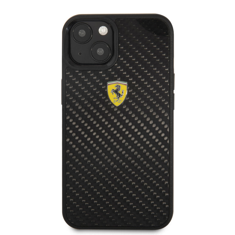 Ferrari Apple iPhone 13 Mini TPU Beschermend Backcover hoesje - Zwart