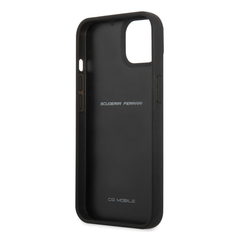 Ferrari Apple iPhone 13 Mini TPU Beschermend Backcover hoesje - Zwart