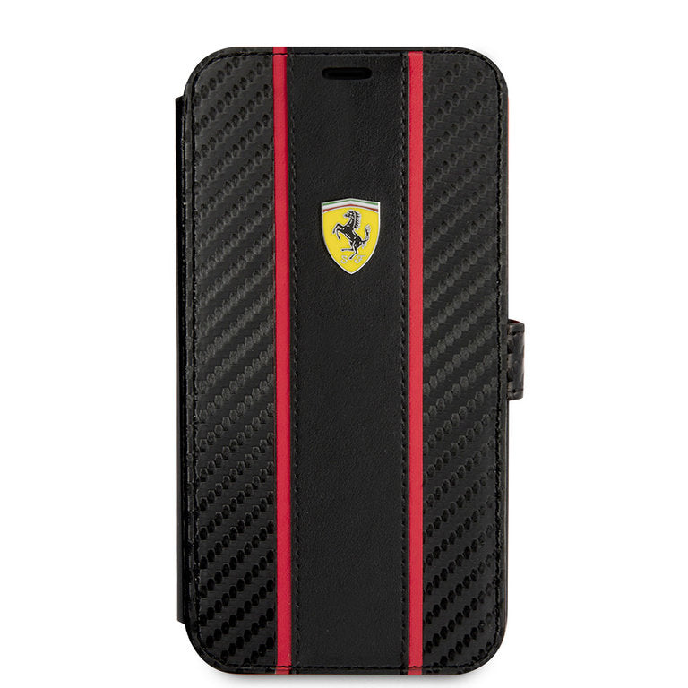 Ferrari Apple iPhone 13 Pro TPU Pasjeshouder Boektype hoesje - Zwart