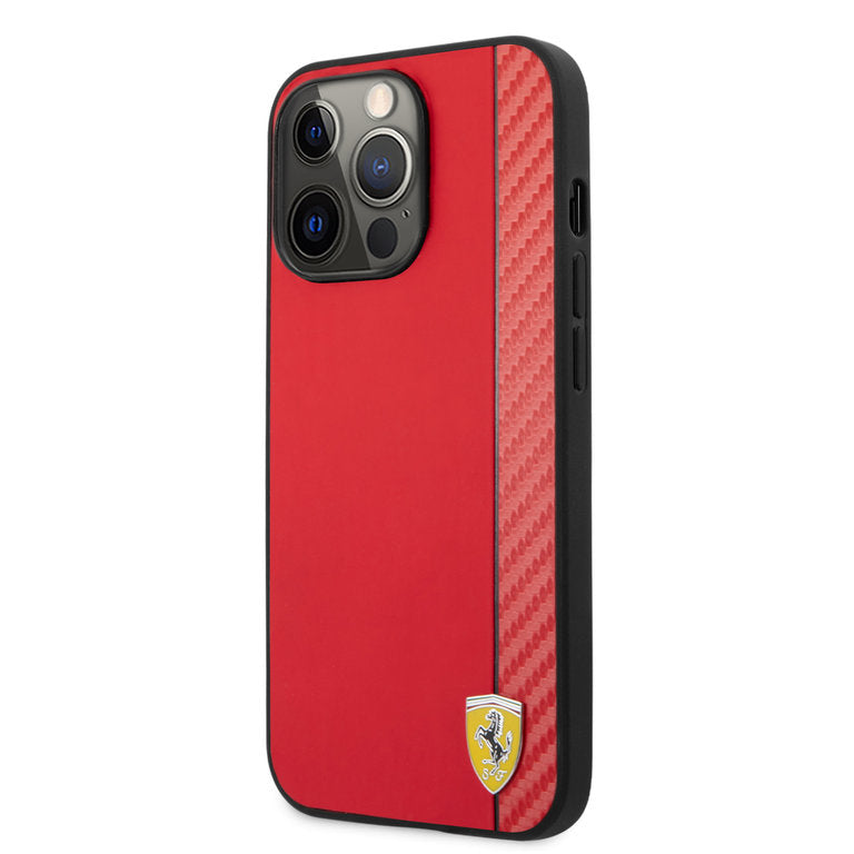 Ferrari Apple iPhone 13 Pro TPU Beschermend Backcover hoesje - Rood