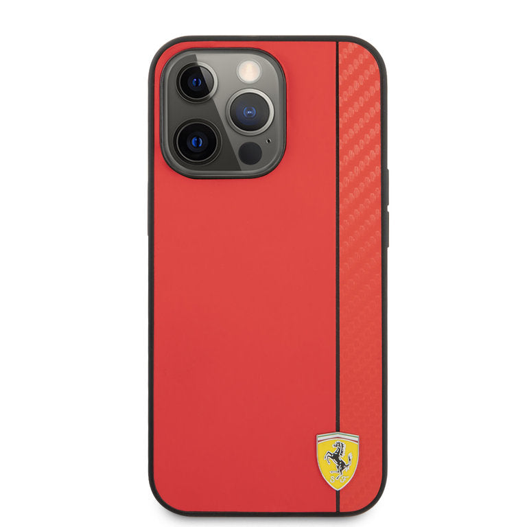 Ferrari Apple iPhone 13 Pro TPU Beschermend Backcover hoesje - Rood