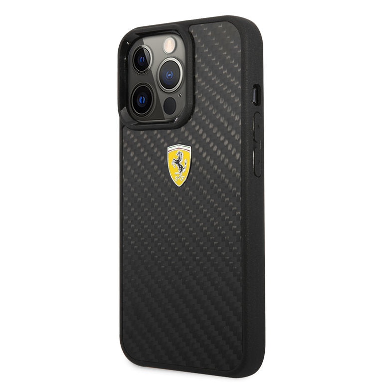 Ferrari Apple iPhone 13 Pro TPU Beschermend Backcover hoesje - Zwart