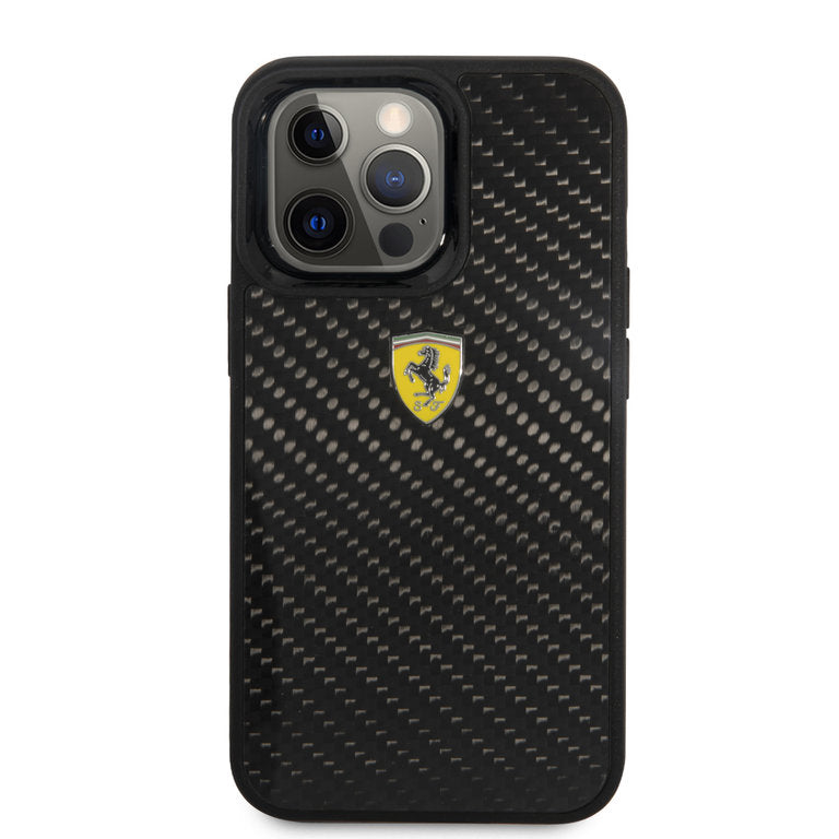 Ferrari Apple iPhone 13 Pro TPU Beschermend Backcover hoesje - Zwart