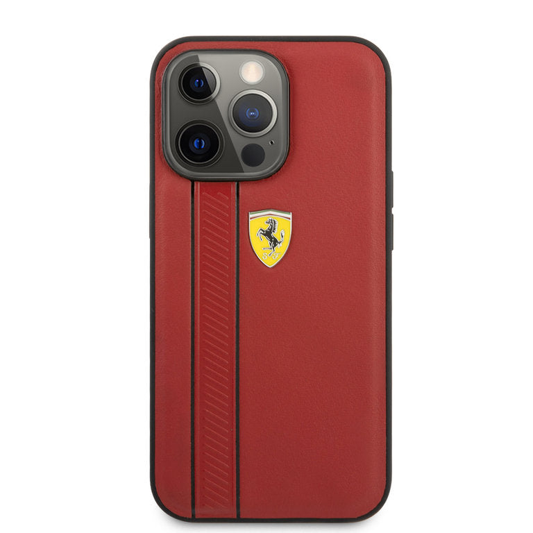 Ferrari Apple iPhone 13 Pro TPU Beschermend Backcover hoesje - Rood