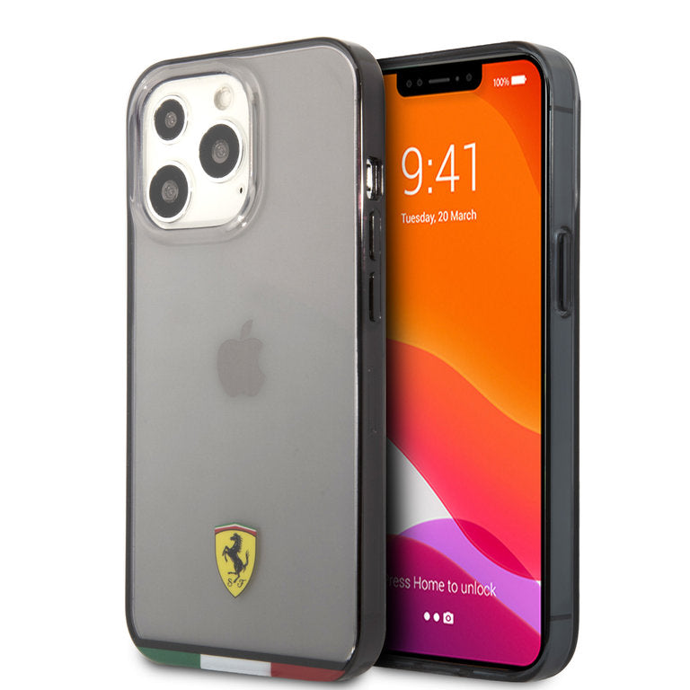 Ferrari Apple iPhone 13 Pro TPU Beschermend Backcover hoesje - Transparant