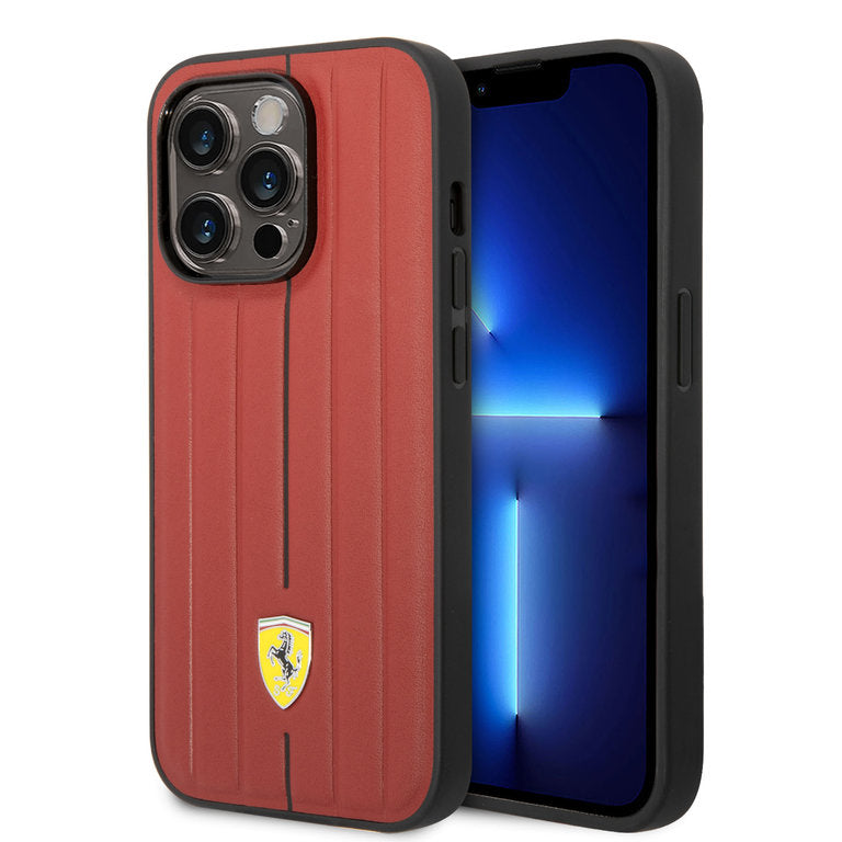 Ferrari Apple iPhone 14 Pro Max TPU Beschermend Backcover hoesje - Zwart