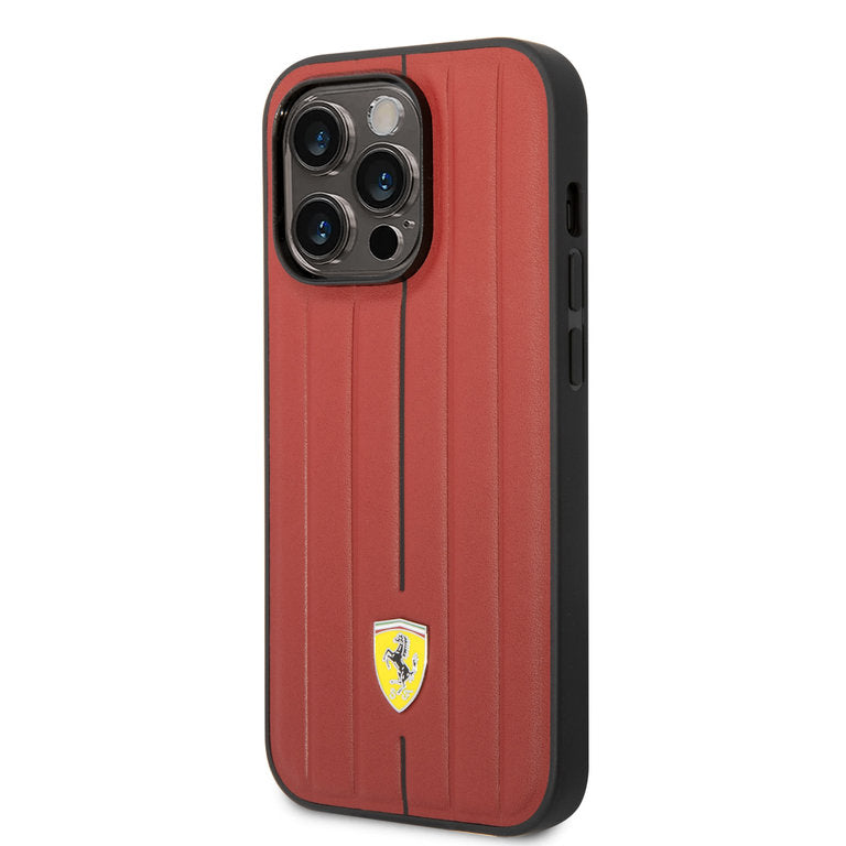 Ferrari Apple iPhone 14 Pro Max TPU Beschermend Backcover hoesje - Zwart