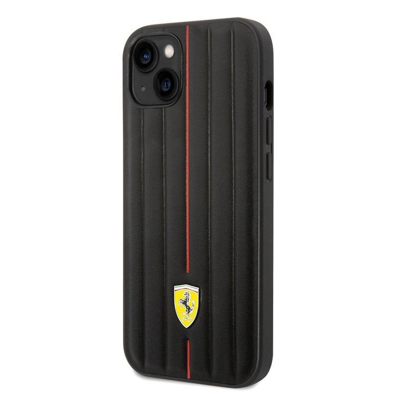 Ferrari Apple iPhone 14 Pro TPU Beschermend Backcover hoesje - Zwart