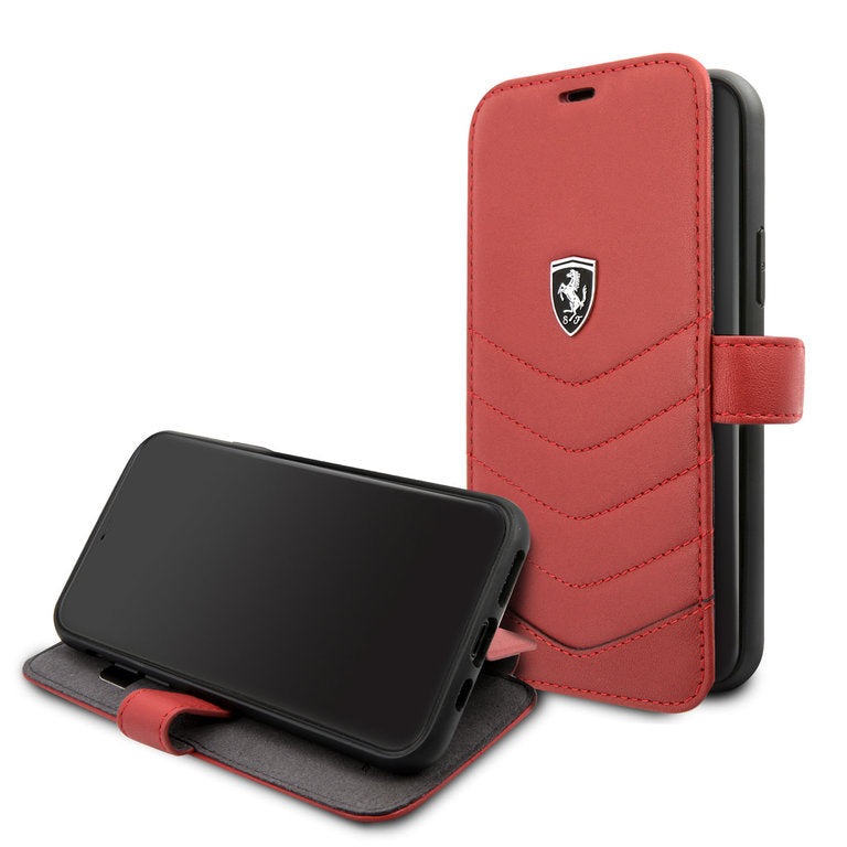 Ferrari Apple iPhone 11 Pro TPU Pasjeshouder Boektype hoesje - Rood