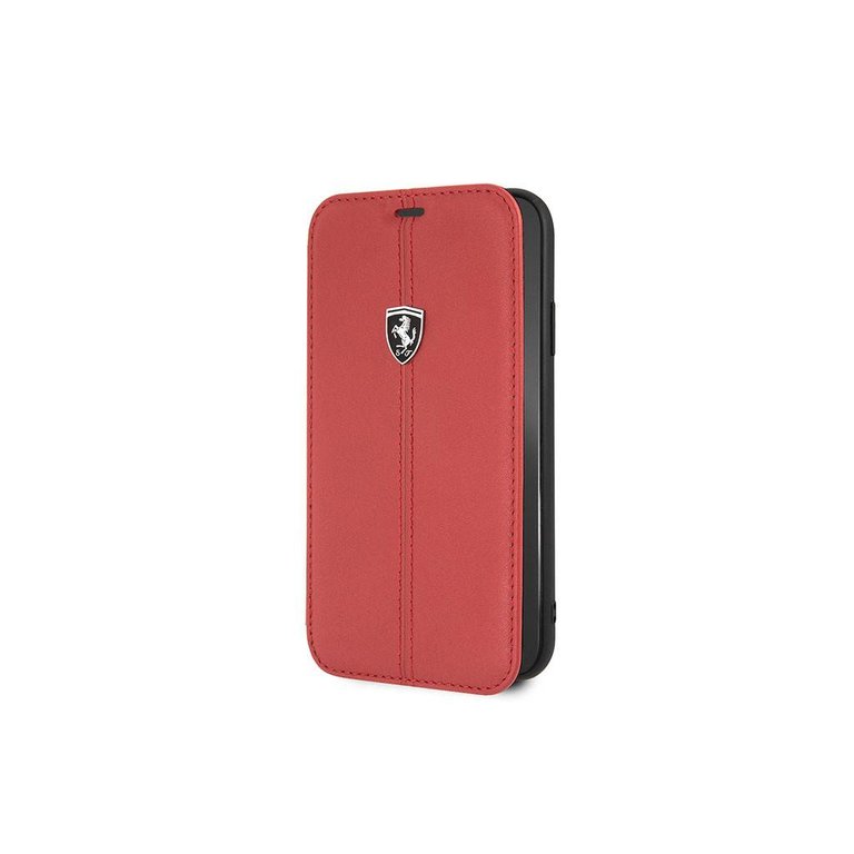 Ferrari Apple iPhone Xr Leer Pasjeshouder Boektype hoesje - Rood