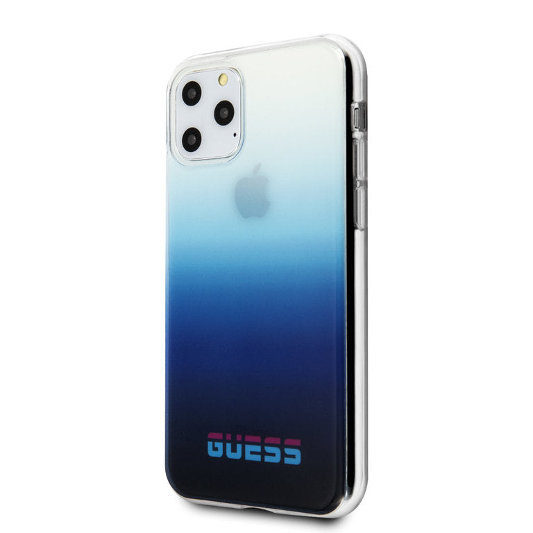 Guess Apple iPhone 11 Pro Max TPU Beschermend Backcover hoesje - Blauw