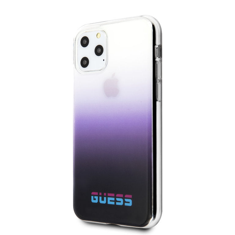 Guess Apple iPhone 11 Pro Max TPU Beschermend Backcover hoesje - Paars