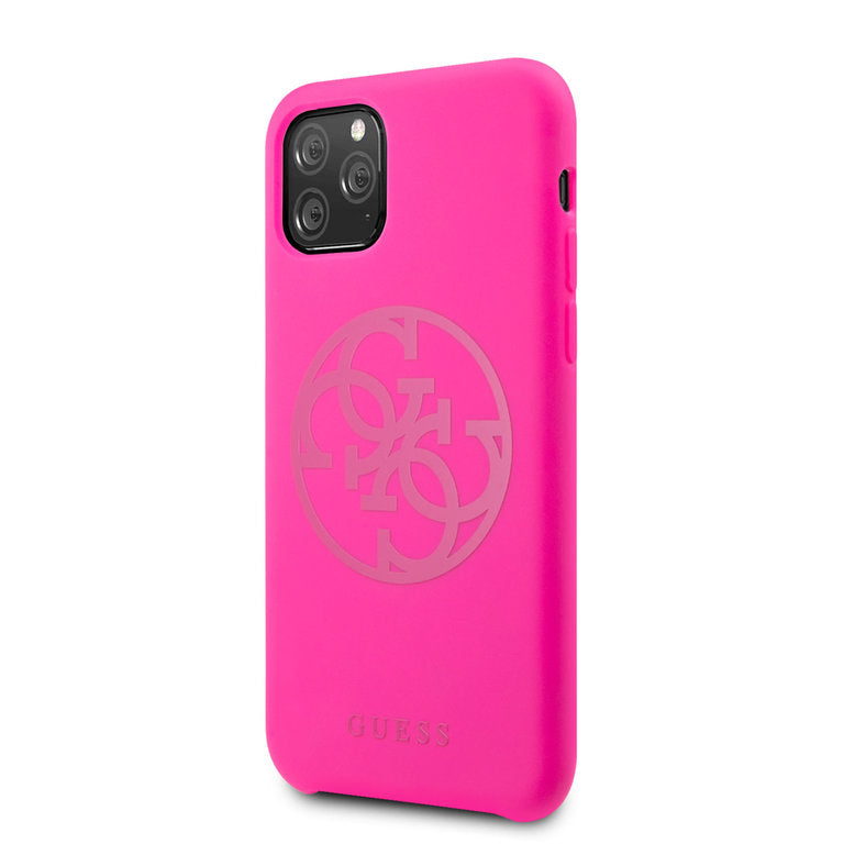 Guess Apple iPhone 11 Pro Max TPU Beschermend Backcover hoesje - Roze