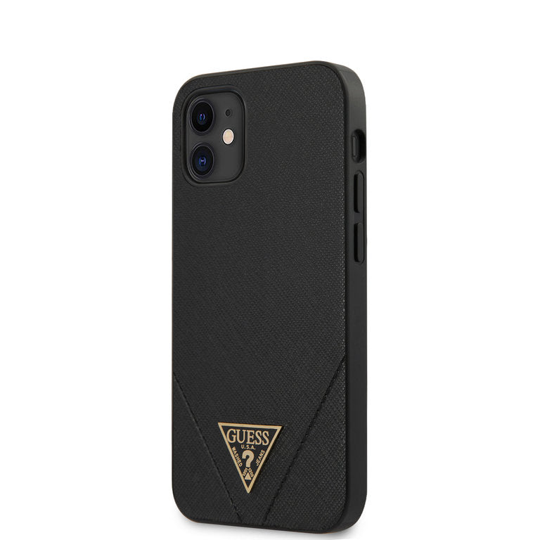 Guess Apple iPhone 12 Mini TPU Beschermend Backcover hoesje - Zwart