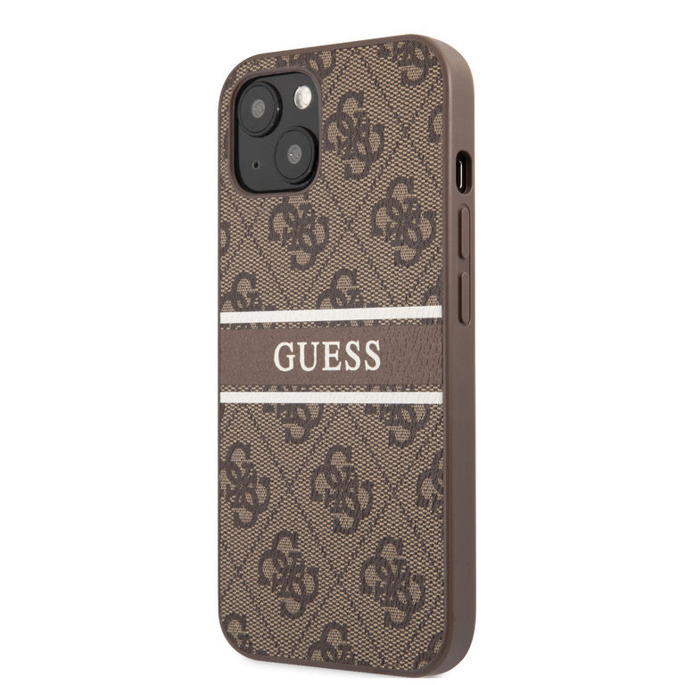 Guess Apple iPhone 13 TPU Beschermend Backcover hoesje - Bruin