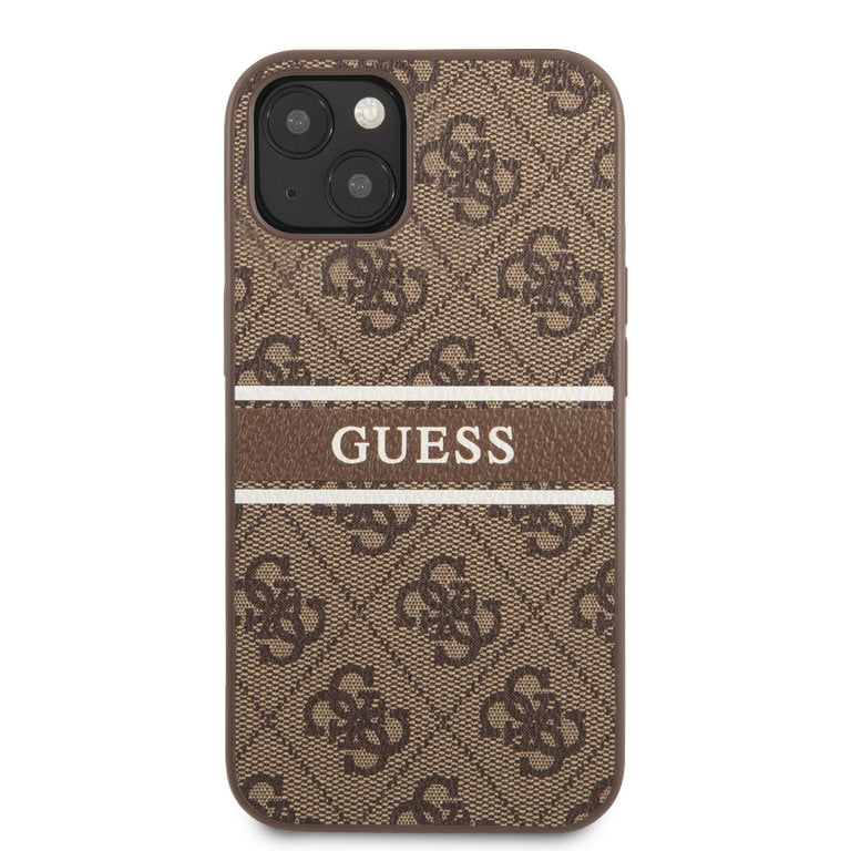 Guess Apple iPhone 13 TPU Beschermend Backcover hoesje - Bruin