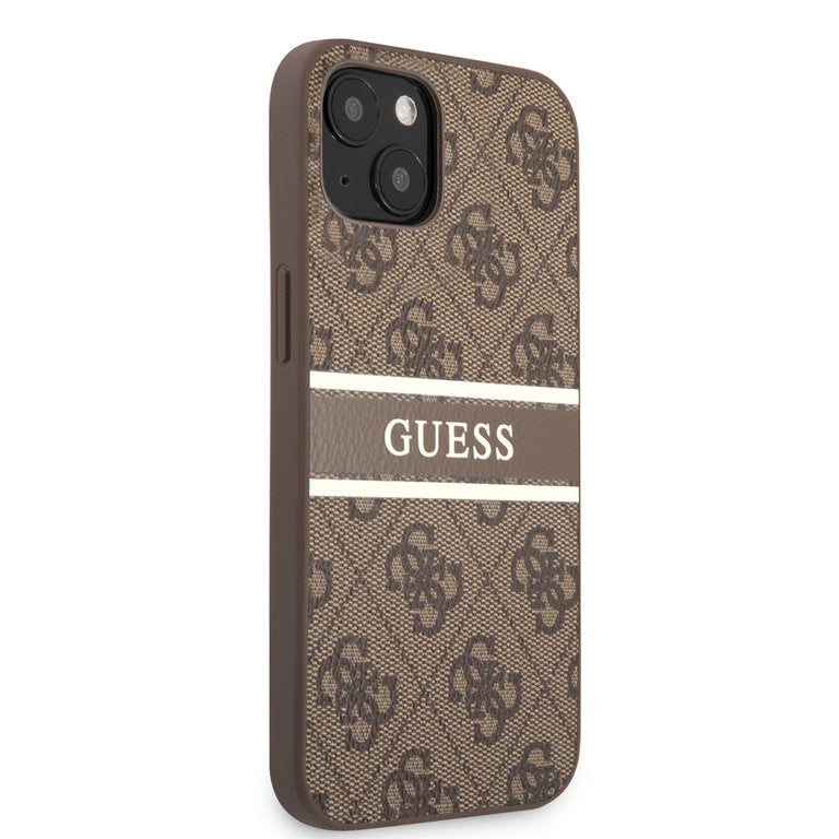 Guess Apple iPhone 13 TPU Beschermend Backcover hoesje - Bruin