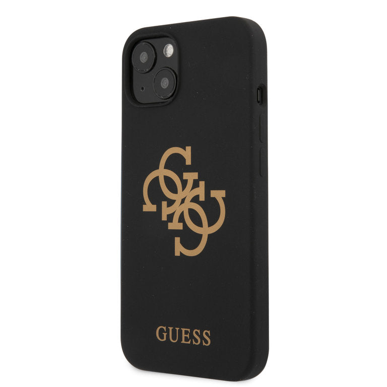 Guess Apple iPhone 13 TPU Beschermend Backcover hoesje - Zwart