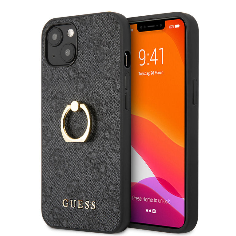 Guess Apple iPhone 13 TPU Beschermend Backcover hoesje - Grijs