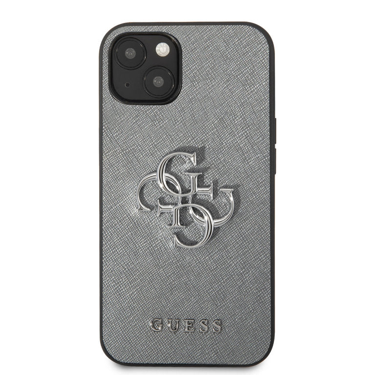 Guess Apple iPhone 13 TPU Beschermend Backcover hoesje - Zilver