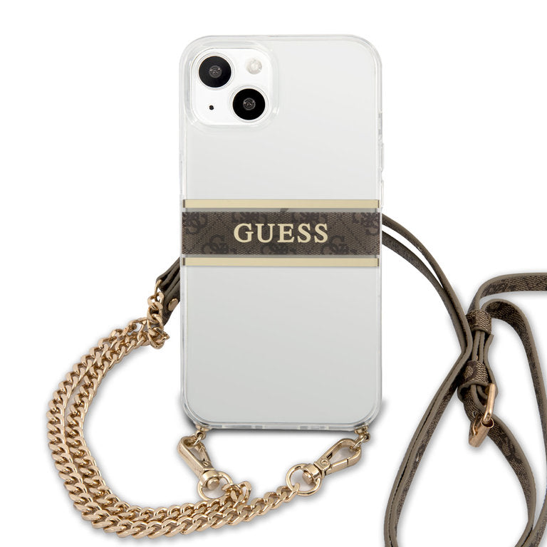 Guess Apple iPhone 13 Mini TPU Beschermend Backcover hoesje - Transparant