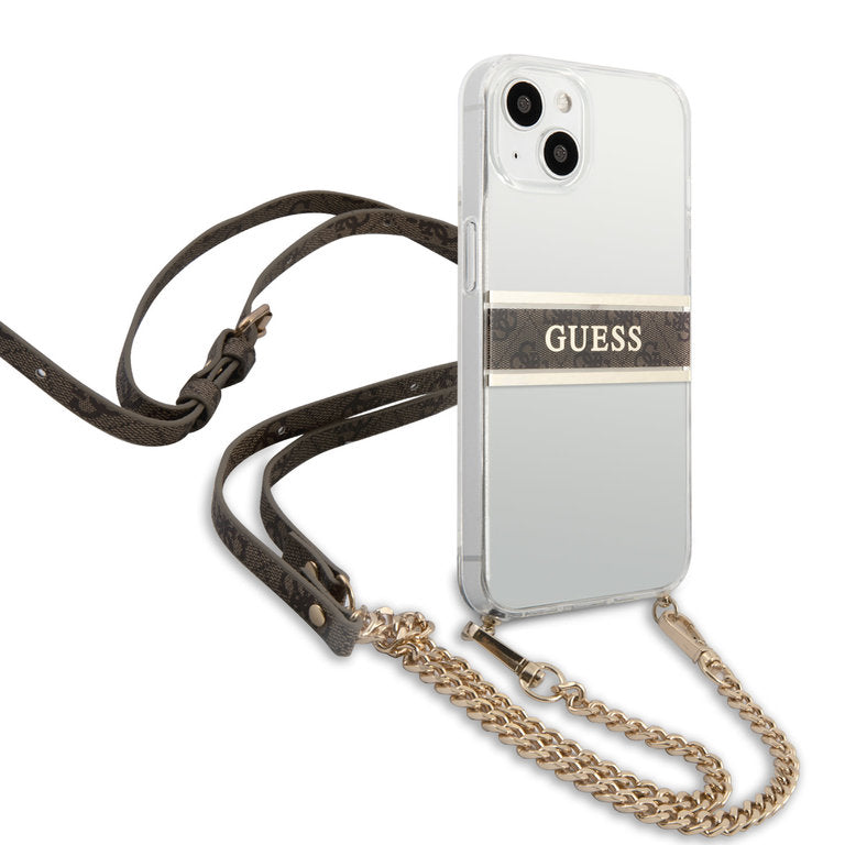 Guess Apple iPhone 13 Mini TPU Beschermend Backcover hoesje - Transparant