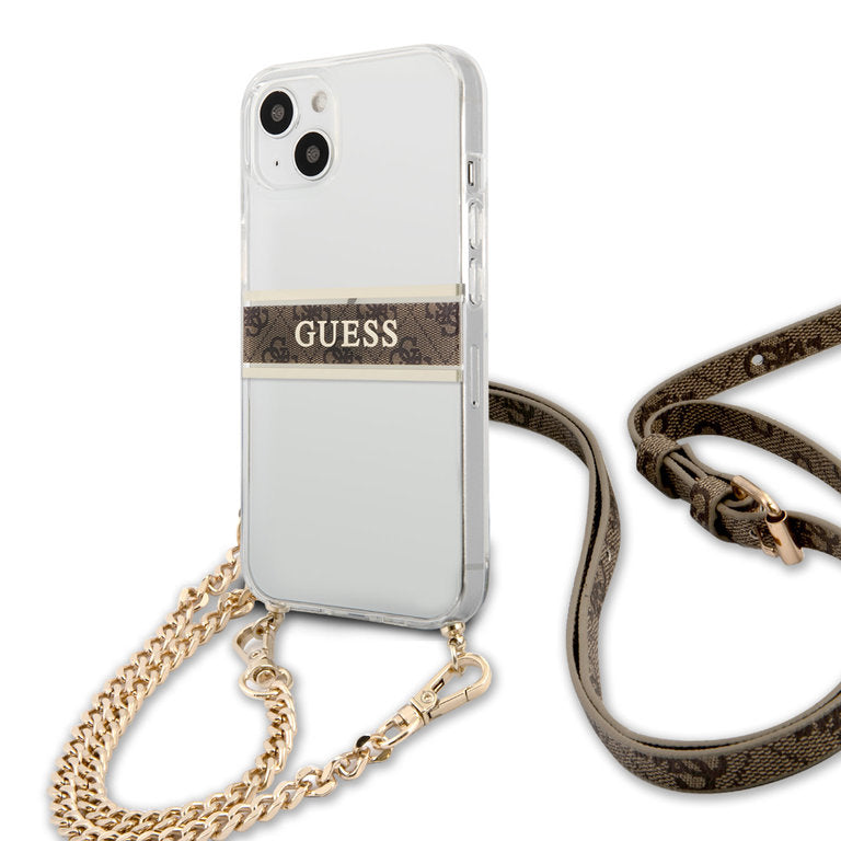 Guess Apple iPhone 13 Mini TPU Beschermend Backcover hoesje - Transparant