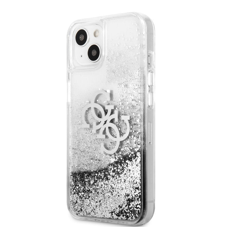 Guess Apple iPhone 13 Mini TPU Beschermend Backcover hoesje - Zilver