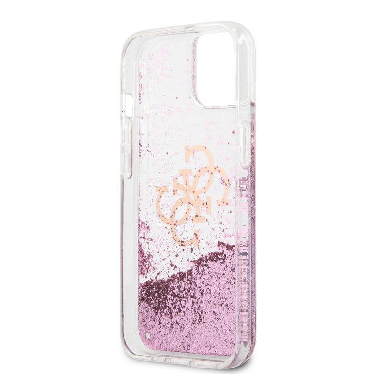 Guess Apple iPhone 13 Mini TPU Beschermend Backcover hoesje - Roze