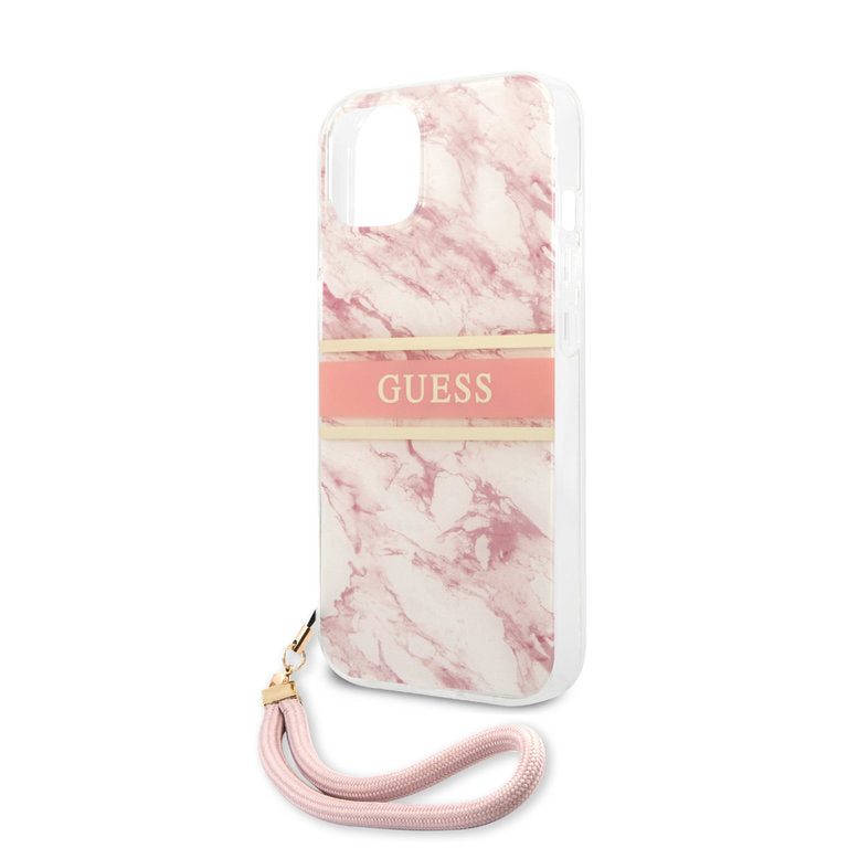 Guess Apple iPhone 13 Mini TPU Beschermend Backcover hoesje - Roze