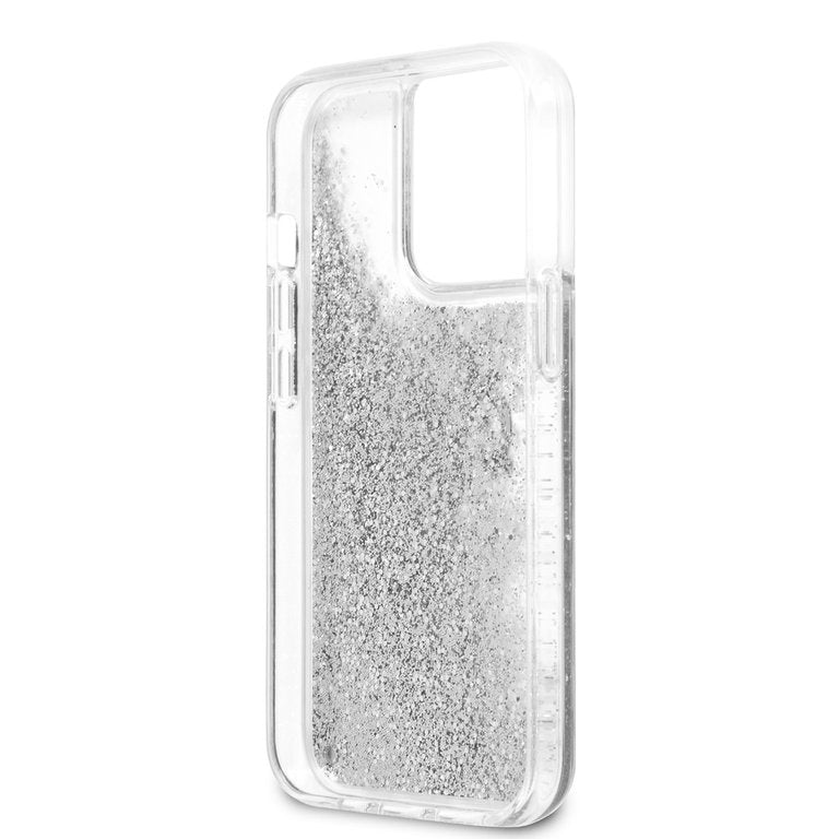 Guess Apple iPhone 13 Pro TPU Beschermend Backcover hoesje - Zilver
