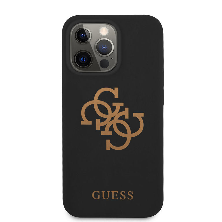 Guess Apple iPhone 13 Pro TPU Beschermend Backcover hoesje - Zwart