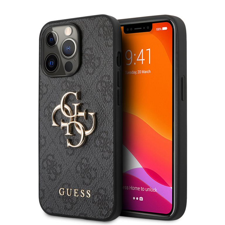 Guess Apple iPhone 13 Pro TPU Beschermend Backcover hoesje - Zwart