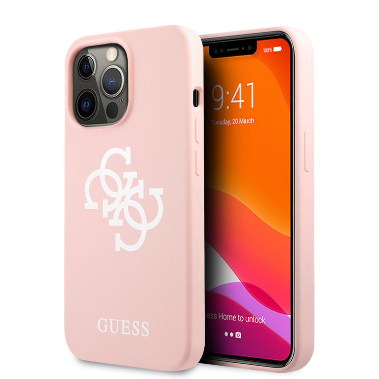 Guess Apple iPhone 13 Pro TPU Beschermend Backcover hoesje - Roze