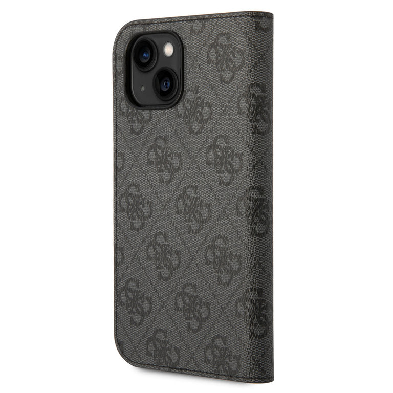 Guess Apple iPhone 14 Plus TPU Pasjeshouder Boektype hoesje - Grijs