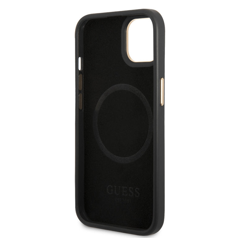 Guess Apple iPhone 14 TPU Beschermend Backcover hoesje - Grijs