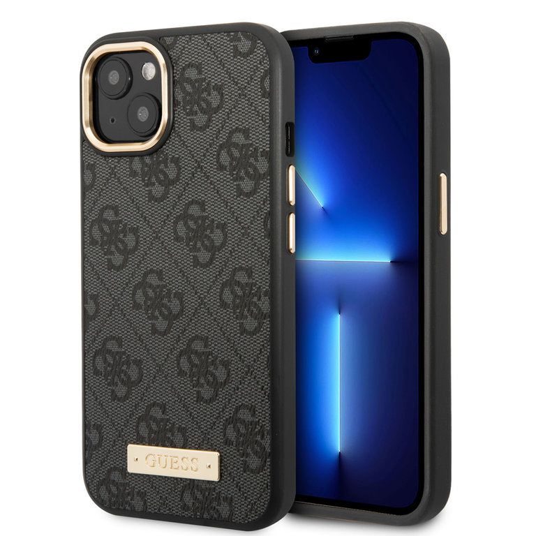 Guess Apple iPhone 14 TPU Beschermend Backcover hoesje - Grijs