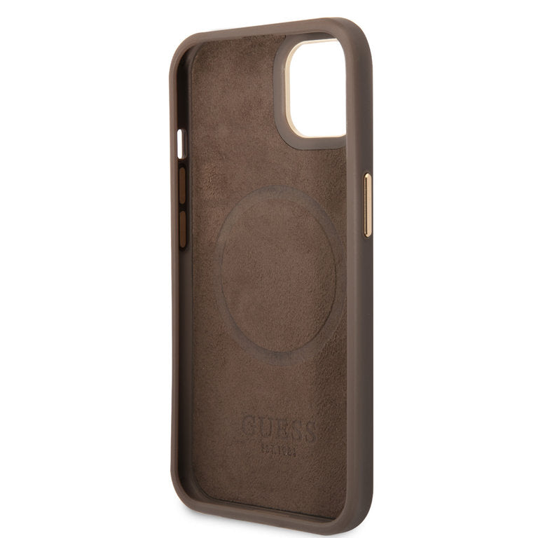 Guess Apple iPhone 14 Pro Max TPU Beschermend Backcover hoesje - Bruin