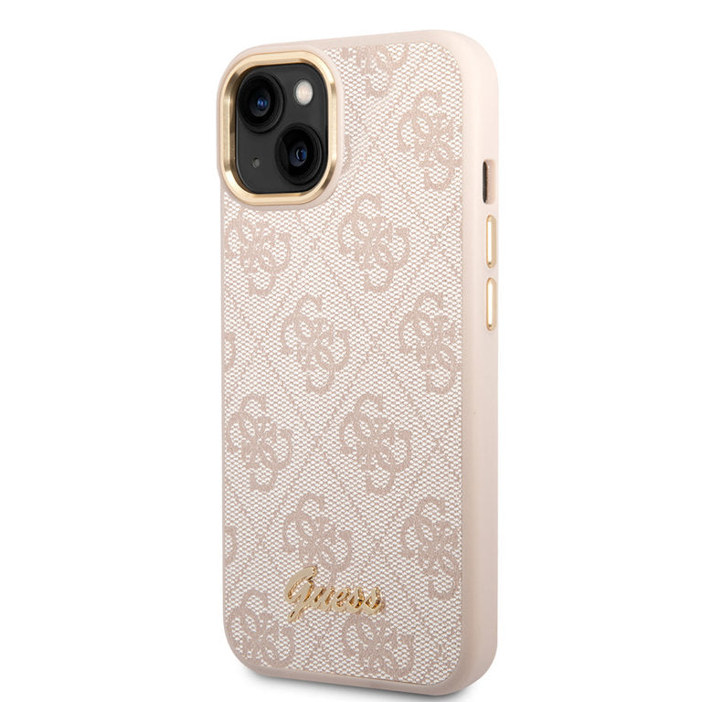 Guess Apple iPhone 14 TPU Beschermend Backcover hoesje - Roze