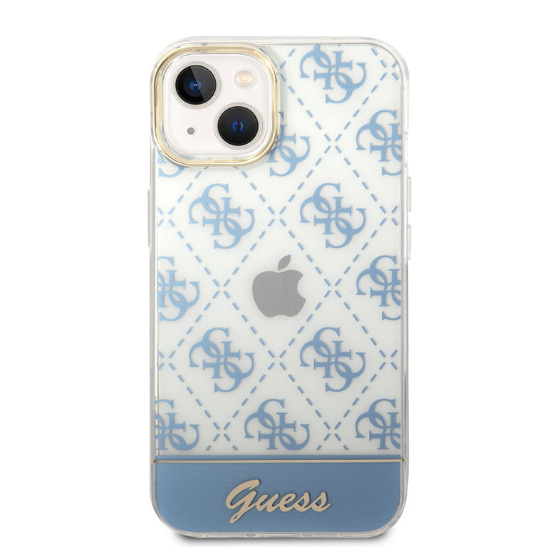 Guess Apple iPhone 14 Plus TPU Beschermend Backcover hoesje - Blauw