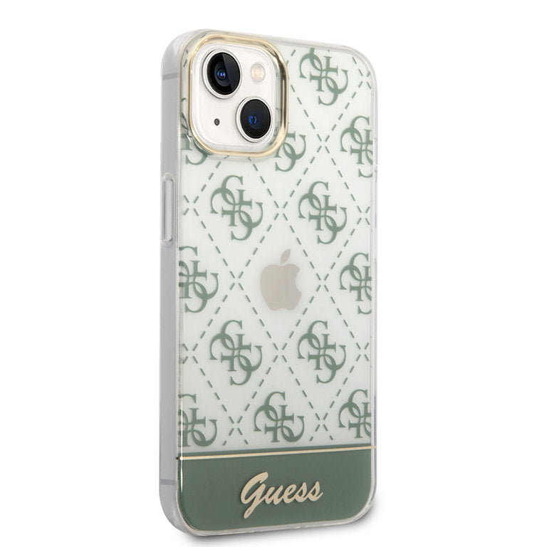 Guess Apple iPhone 14 Plus TPU Beschermend Backcover hoesje - Groen