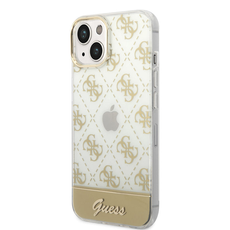 Guess Apple iPhone 14 Plus TPU Beschermend Backcover hoesje - Goud